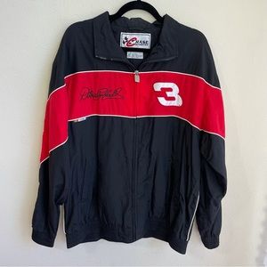 Vintage Dale Earnhardt #3 Nascar Racing Black and Red Windbreaker Jacket